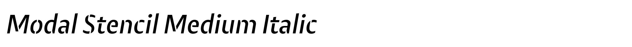 Modal Stencil Medium Italic image